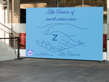 Load image into Gallery viewer, Zeta Amicae Step 'N Repeat Banner: Custom